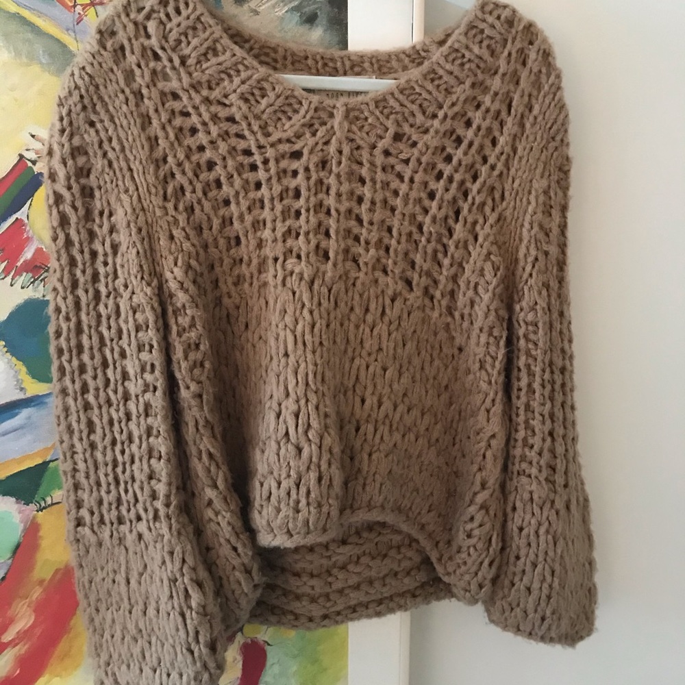 Tan knit sweater